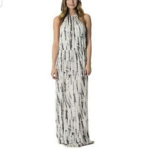 CYNTHIA ROWLEY grey tie dye racer back super soft blouson summer maxi dress